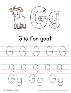 Letter Tracing G