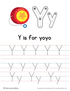 Letter Tracing Y