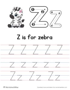 Letter Tracing Z