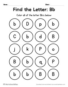 Find the Letters - B