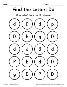 Find the Letters - D