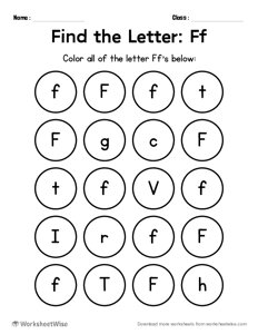 Find the Letters - F