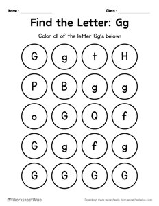 Find the Letters - G