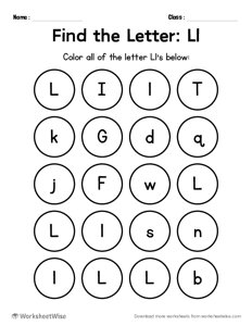 Find the Letters - L