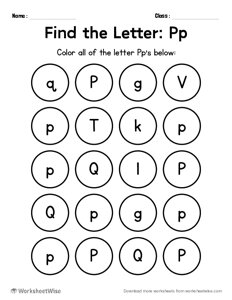 Find the Letters - P