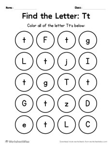 Find the Letters - T