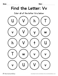 Find the Letters - V