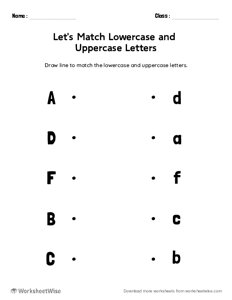 Match Upper and Lower Case Letters - #1