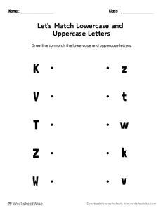 Match Upper and Lower Case Letters - #3