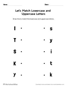 Match Upper and Lower Case Letters - #4