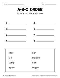 ABC Order - #1