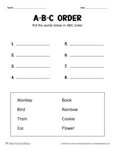 ABC Order - #3