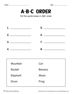 ABC Order - #4