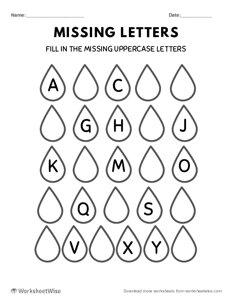 Missing Alphabet Letters - Uppercase - #5