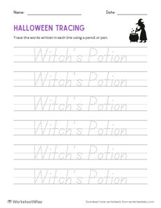 Potion - Halloween Word Tracing
