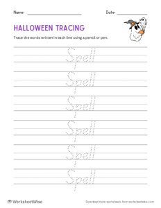 Spell - Halloween Word Tracing